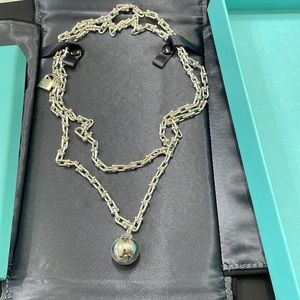 TIFFANY Sterling Silver HardWear Wrap Necklace.